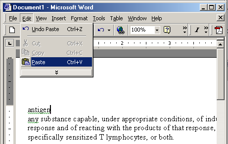 THE INDUCTEL SCIENTIFIC & TECHNICAL DICTIONARIES' COPY AND PASTE FEATURE